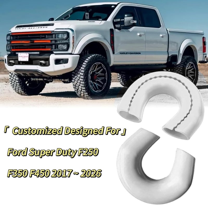 Yinnianets Custom Tow Hook Covers Fits for 2017-2026 Ford Super Duty F250 F350 F450,Tow Hitch Cover Car Tow Hooks Compatible with F250 F350 F450 Accessories 2017-2026 (White) - Image 2